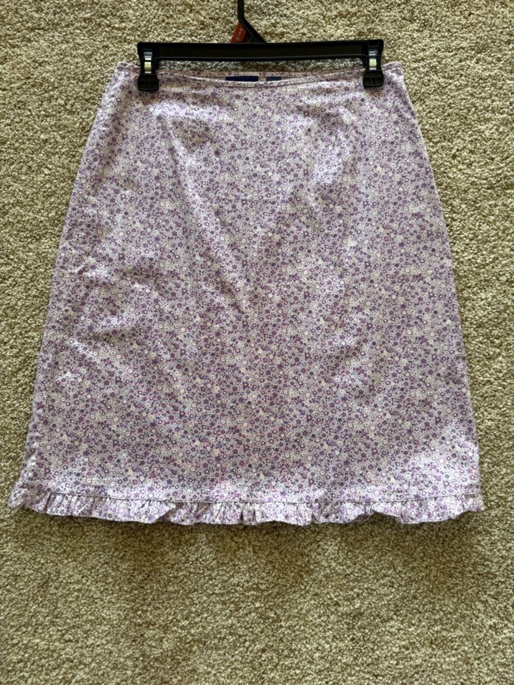 Limited Too Lavender Floral A-Line Skirt with Ruffle Hem